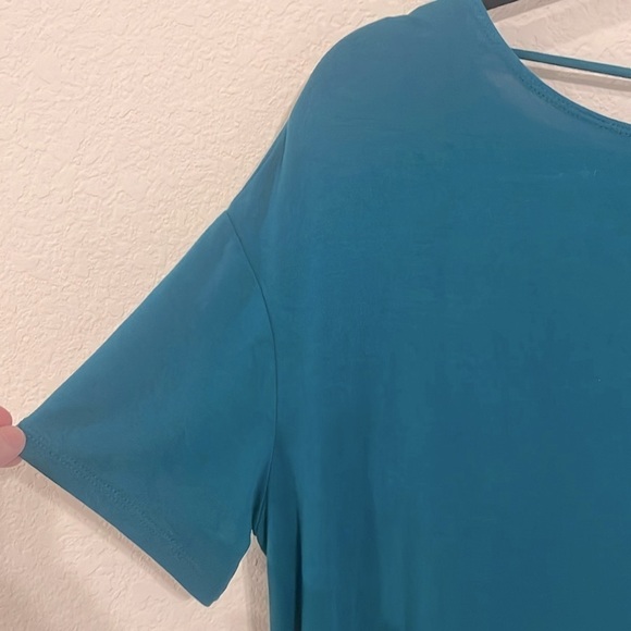 Fabletics Women Finley Dress Medium Green Soft Stretch Jersey Athleisure Preppy - Picture 8 of 15